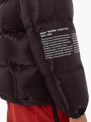 Heron Preston Nasa-print Down-filled Jacket - Mens - Black Multi