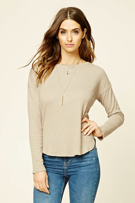 Forever 21 FOREVER 21+ Contemporary Ribbed Knit Top