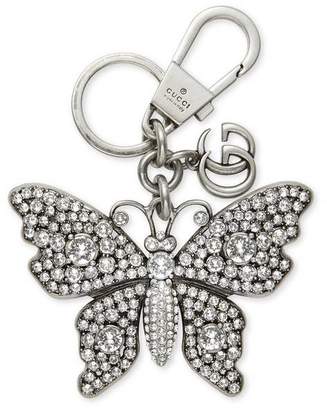 Gucci Metal butterfly with crystals keychain
