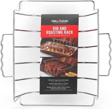 Grill Mark Rack Steel Rib and Roast 10 in. L X 4.75 in. W