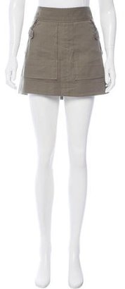 Veronica Beard Linen-Blend Mini Skirt