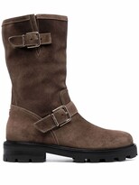 Thumbnail for your product : Jimmy Choo Biker buckled suede boots