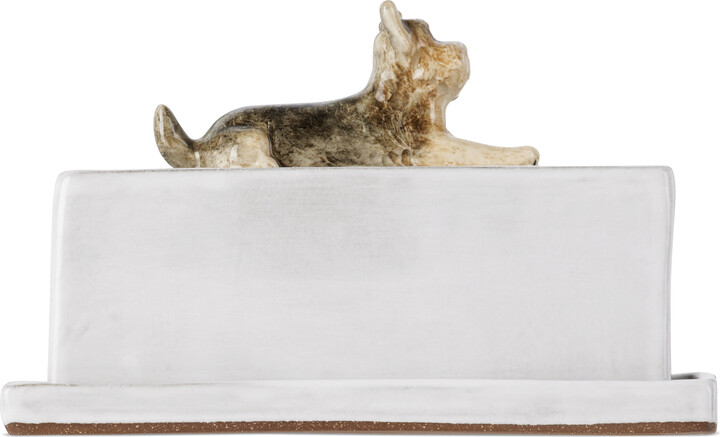 Rami Kim Studio SSENSE Exclusive White Yorkie Butter Dish