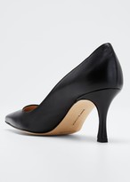 Thumbnail for your product : Manolo Blahnik Newcio Leather Pointed Pumps