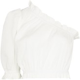 Thumbnail for your product : Peony Swimwear One-Shoulder Organic Cotton Blouse