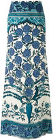 Thumbnail for your product : Roberto Cavalli carnation print maxi skirt - women - Silk - 46