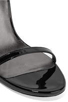 Thumbnail for your product : Stuart Weitzman Nudistsong Patent-leather Sandals - Black