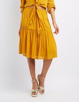 Thumbnail for your product : Charlotte Russe Tiered Midi Skirt