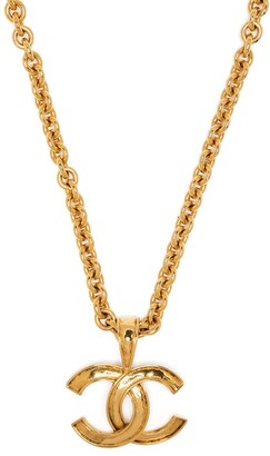 Chanel Pre Owned 1994 CC logo long necklace - ShopStyle