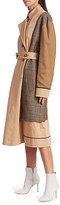 Thumbnail for your product : Proenza Schouler Mixed Glen Plaid Belted Trench Coat