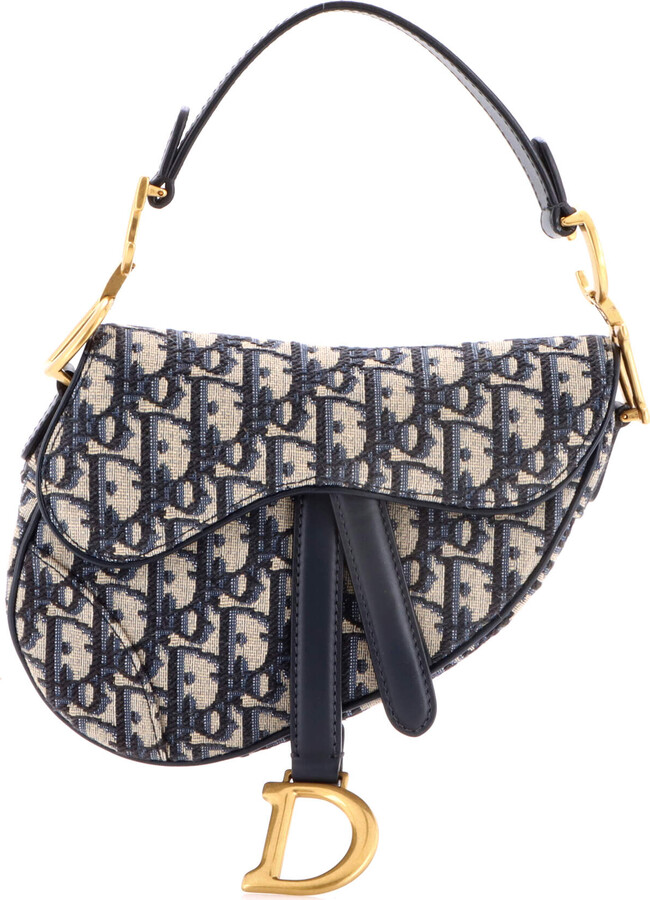 Christian Dior Saddle Handbag Oblique Canvas Mini