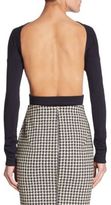Thumbnail for your product : Victoria Beckham Backless Wool Bodysuit