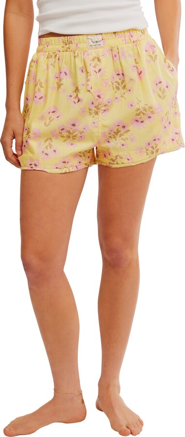 Free People Day to Day Floral Boxer Shorts