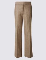 Thumbnail for your product : Marks and Spencer Wool Blend Herringbone Wide Leg Trousers