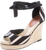 Thumbnail for your product : Kate Spade Striped Espadrille Wedges