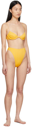 Oseree Yellow Eco Basic Bikini Top