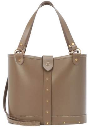 The Row Pail leather and wood shoulder bag