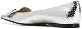 Thumbnail for your product : Sergio Rossi crack mirror-effect pointed ballerinas