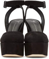 Thumbnail for your product : Giuseppe Zanotti Black Suede Lavinia Platform Heels