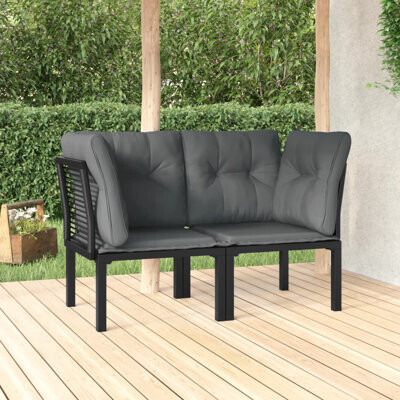 Ebern Designs Cahoe Wicker Outdoor Lounge Chair