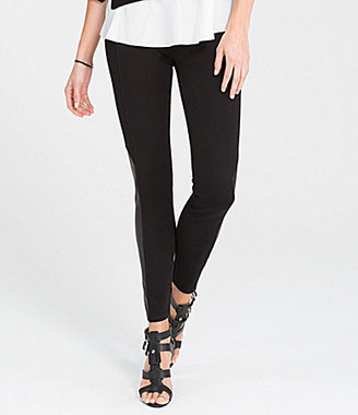 Spanx Perforated Faux-Leather-Paneled Leggings