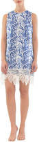 Thumbnail for your product : Nha Khanh Sleeveless Lace-Hem Mini Dress