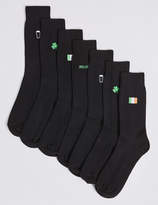 Thumbnail for your product : M&S Collection 7 Pack Ireland Design FreshfeetTM Socks