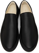 Thumbnail for your product : The Row Black Leather Marie H Slip-On Sneakers