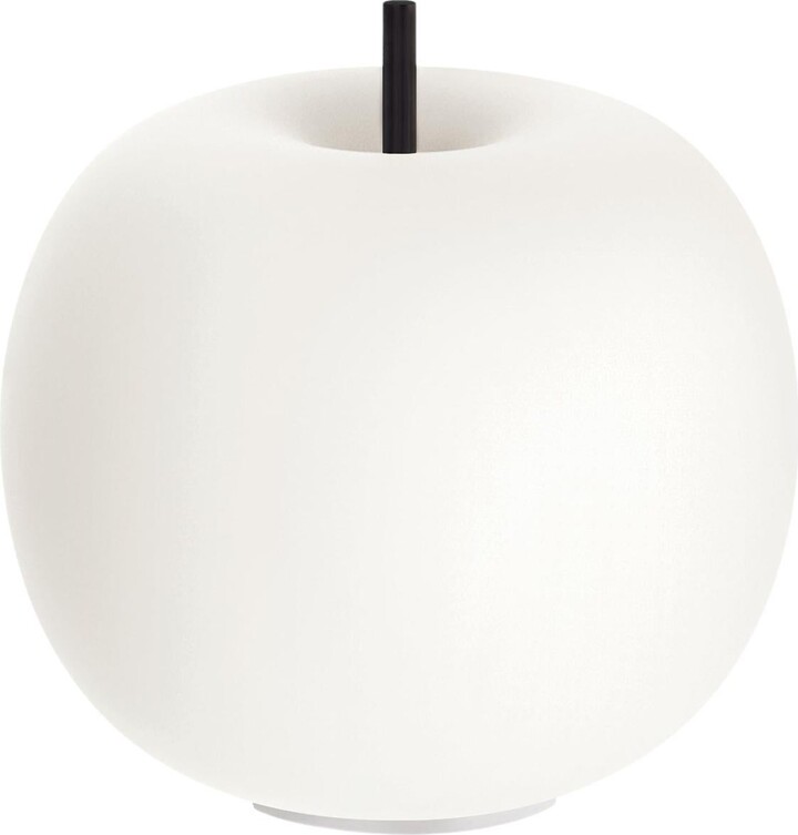Alberto Saggia e Valerio Sommella 'kushi Mobile' Opaline Glass And Metal Portable Table Lamp For Kdln In Black