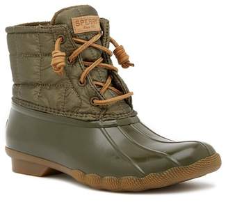 Sperry Saltwater Shiny Quilted Waterproof Duck Boot