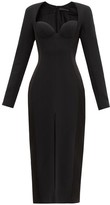 Thumbnail for your product : David Koma Sweetheart-neckline Cady Dress - Black