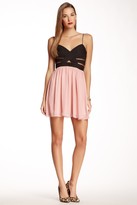 Thumbnail for your product : Adrianna Papell Hailey Logan by by Mesh Inset Chiffon Skater Dress (Juniors)