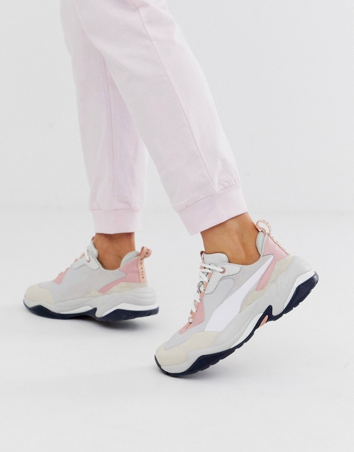 Puma Thunder sneakers in cream and pink - ShopStyle