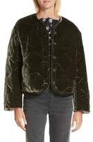 Thumbnail for your product : Rebecca Taylor Quilted Velvet Jacket