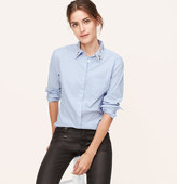 Thumbnail for your product : LOFT Tall Jeweled Collar Oxford Shirt