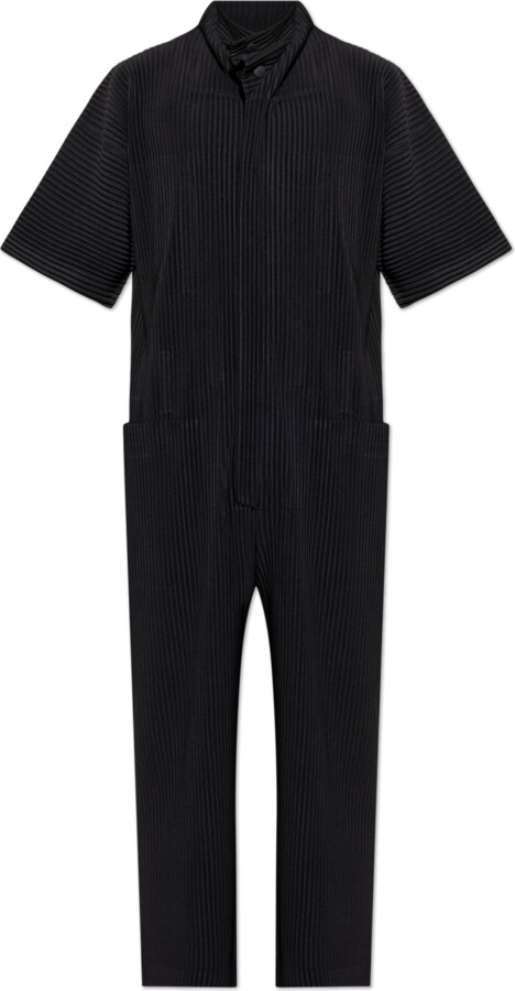 Homme Plissé Issey Miyake Pleated Jumpsuit  - Black