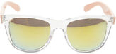 Thumbnail for your product : Wet Seal Clear & Color Reflective Wayfarer Sunglasses