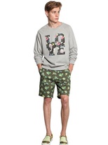 Thumbnail for your product : MSGM Floral Print Gabardine Cotton Shorts