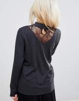Thumbnail for your product : B.young High Neck Lace Insert Blouse