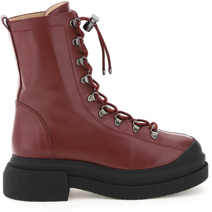 stuart weitzman boots red