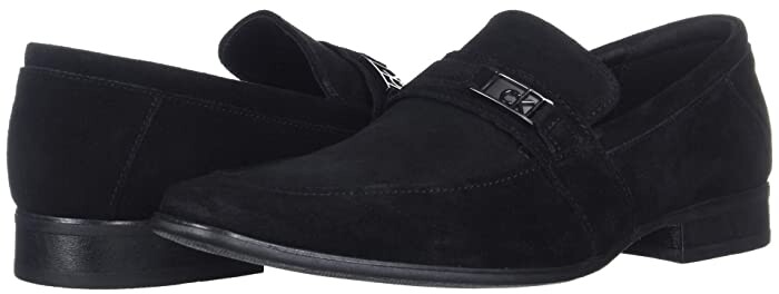 calvin klein bartley diamond leather loafers