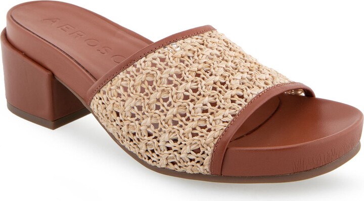 Aerosoles Clark Raffia Block Heel Sandal