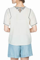 Thumbnail for your product : Lilla P Short Sleeve Embroidered Top