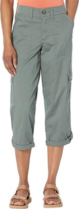 Lee Flex-To-Go Cargo Capris (Fort Green) Women's Casual Pants