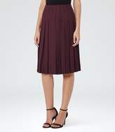 Thumbnail for your product : Reiss Selina - Pleated Midi Skirt in Garnet