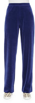 Thumbnail for your product : Joan Vass Velour Full-Length Jog Pants