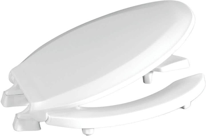 Centoco ADA Compliant Raised Round Toilet Seat with Cover in White