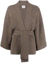 Thumbnail for your product : Le Kasha Bernes wrapped organic cashmere cardigan