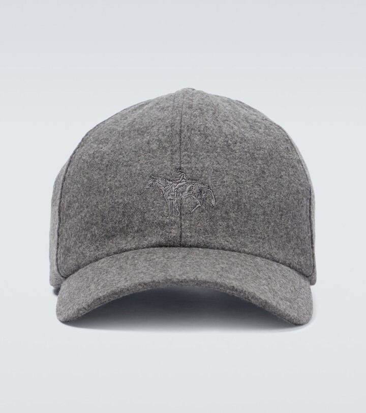 Ralph Lauren Purple Label Standing Horse wool flannel baseball cap -  ShopStyle Hats