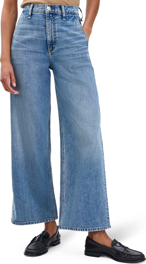 Rag & Bone Andi High Waist Ankle Wide Leg Jeans